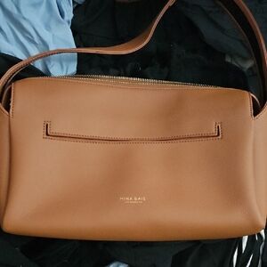 Mina Baie Tan Leather Stroller Caddy